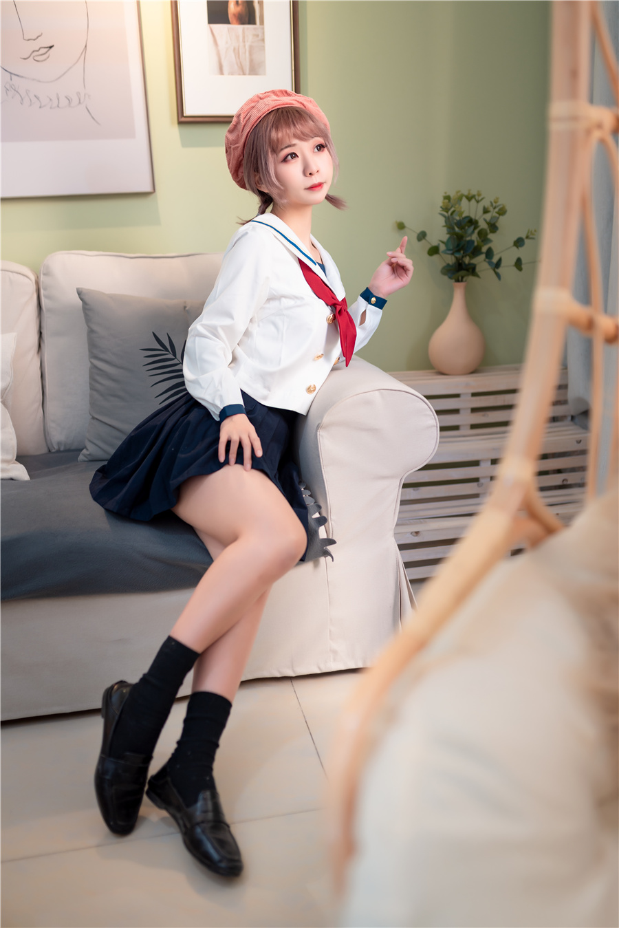 图片[1]-兔玩映画 VOL.060 绿民宿JK [40P] 精选-微密空间-全网最全抖音网红铁粉空间觅圈